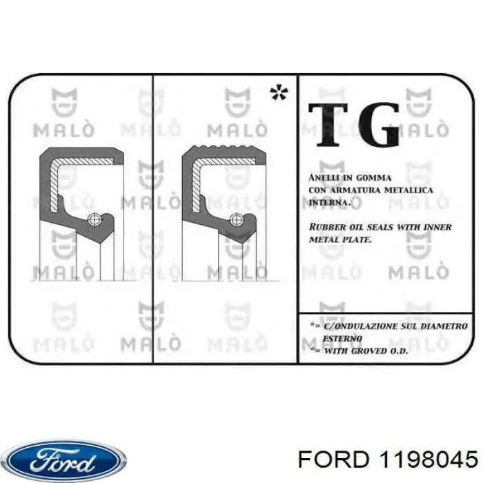 Купить 1198045 Ford Передний сальник коленвала