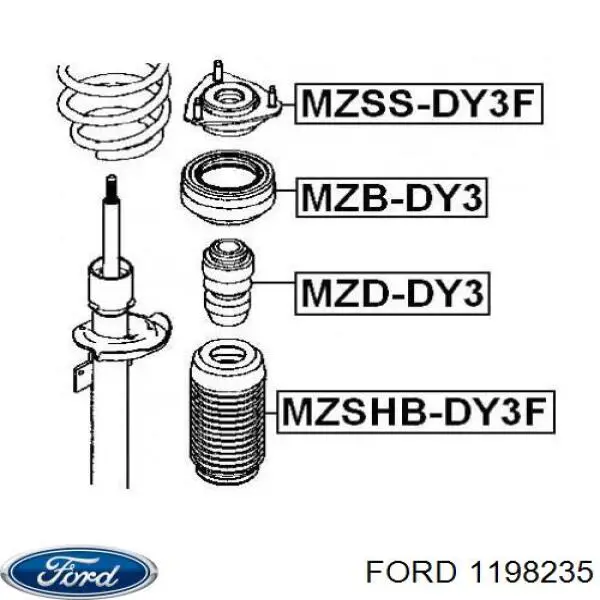 Купить 1198235 Ford Опора переднего амортизатора