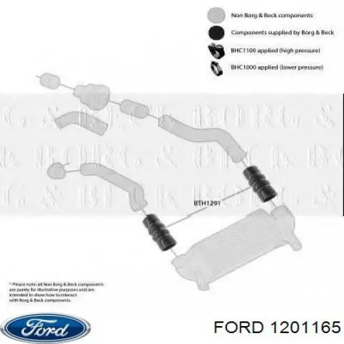 Шланг/патрубок интеркуллера Ford 1201165 цена, от 6.33 USD