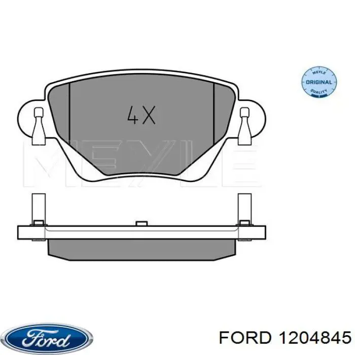 Купить 1204845 Ford Колодки тормозные задние, дисковые