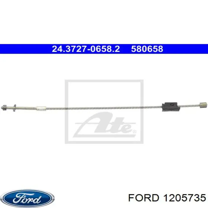 Передний трос ручника 1205735 Ford