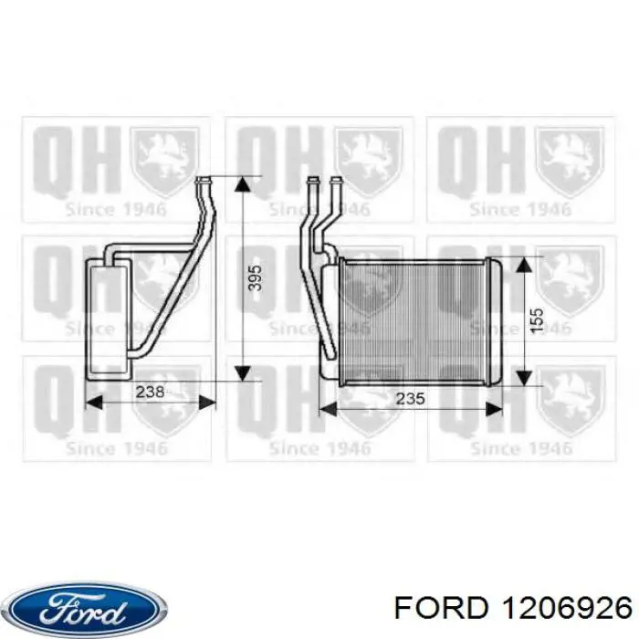 Радиатор печки 1206926 Ford