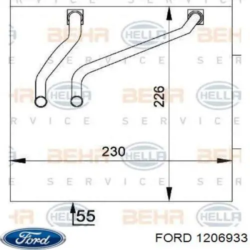 Радиатор испарителя кондиционера Ford 1206933 цена, от 73.81 USD