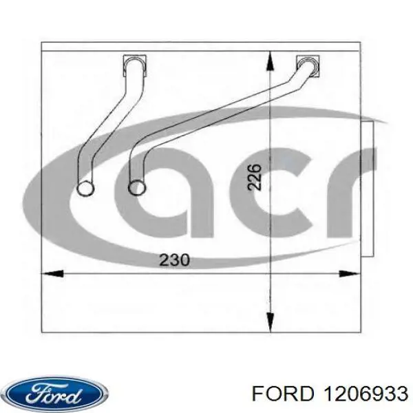 Купить 1206933 Ford Радиатор кондиционера салонный, испаритель
