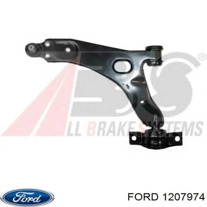 1207974 Ford braço oscilante inferior esquerdo de suspensão dianteira