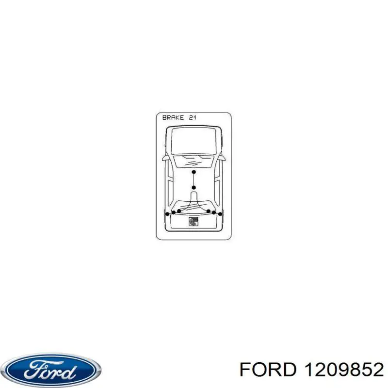 1209852 Ford Трос ручного тормоза задний правый/левый