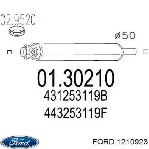 1210923 Ford Решетка радиатора
