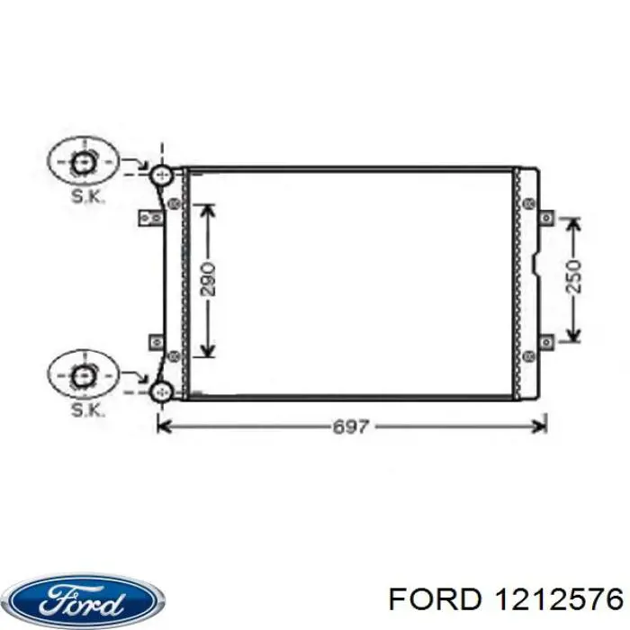 1212576 Ford радиатор