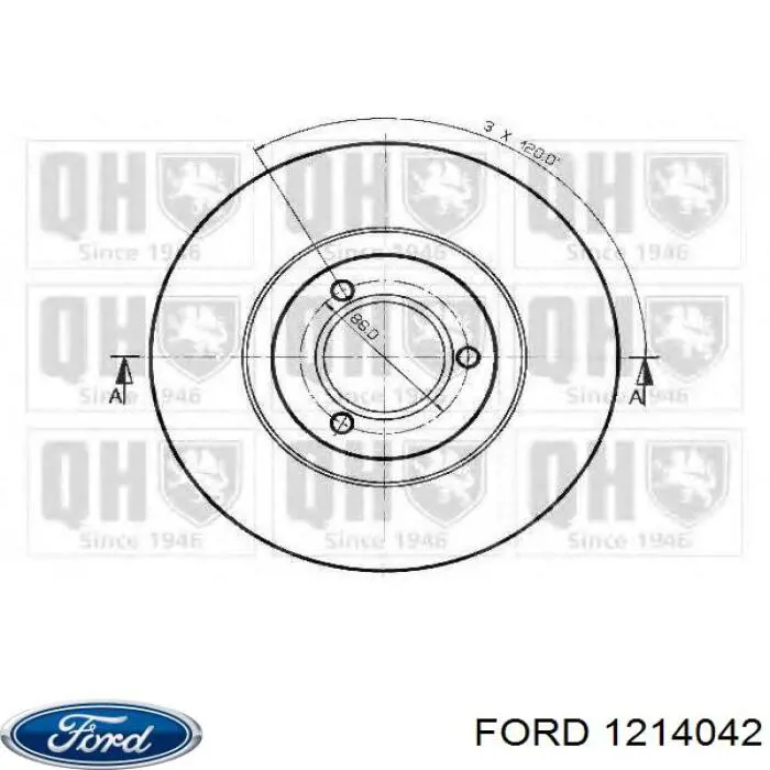 Цапфа (поворотный кулак) передний левый Ford 1214042 цена, от 361.76 USD