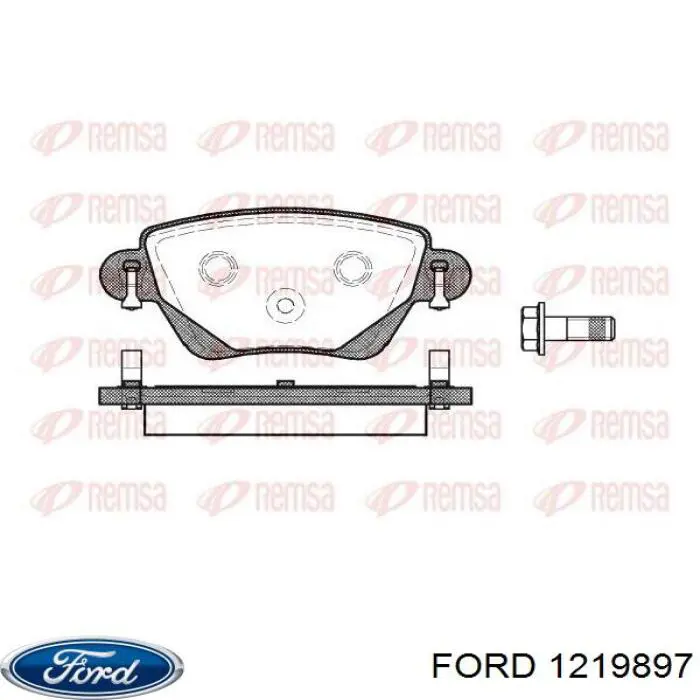 Купить 1219897 Ford Колодки тормозные задние, дисковые