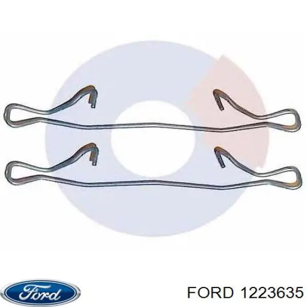 Комплект пружинок крепления дисковых колодок передних Ford 1223635
