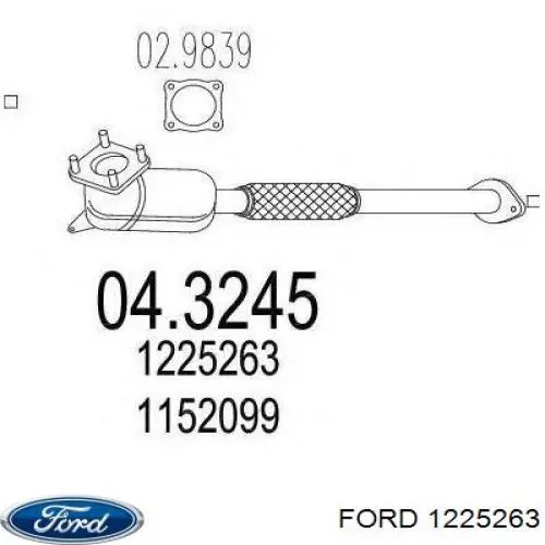 Купить 1671980 Ford Преобразователь отработавших газов