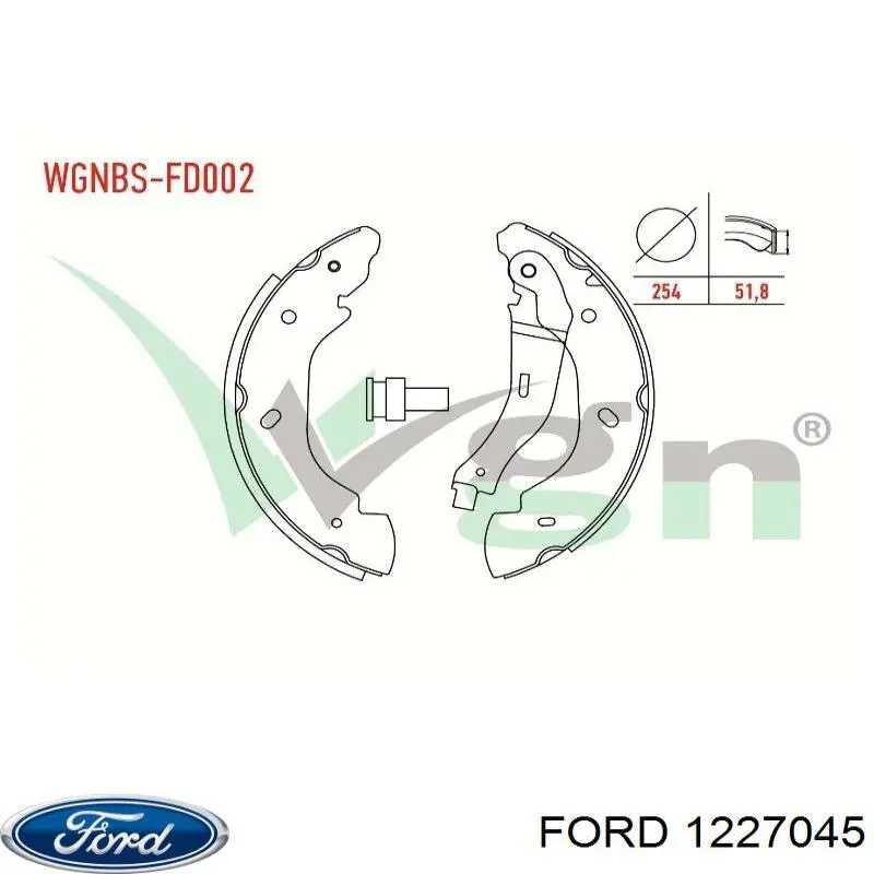 1227045 Ford Барабанные тормозные колодки