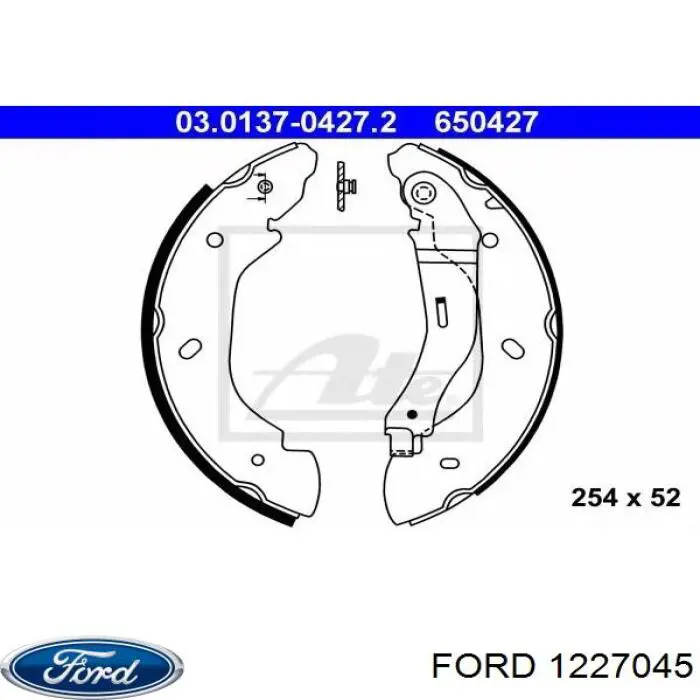 1227045 Ford задние барабанные колодки