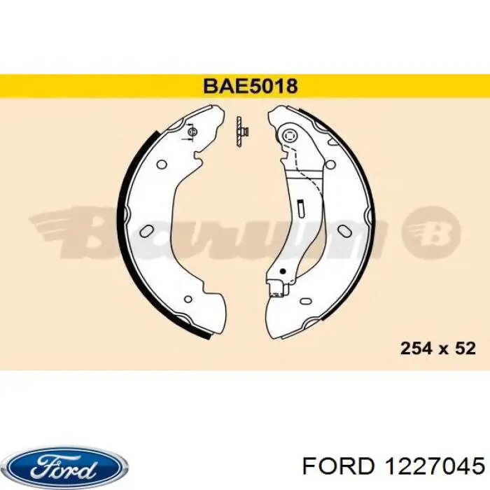 Купить 1227045 Ford Задние барабанные тормозные колодки
