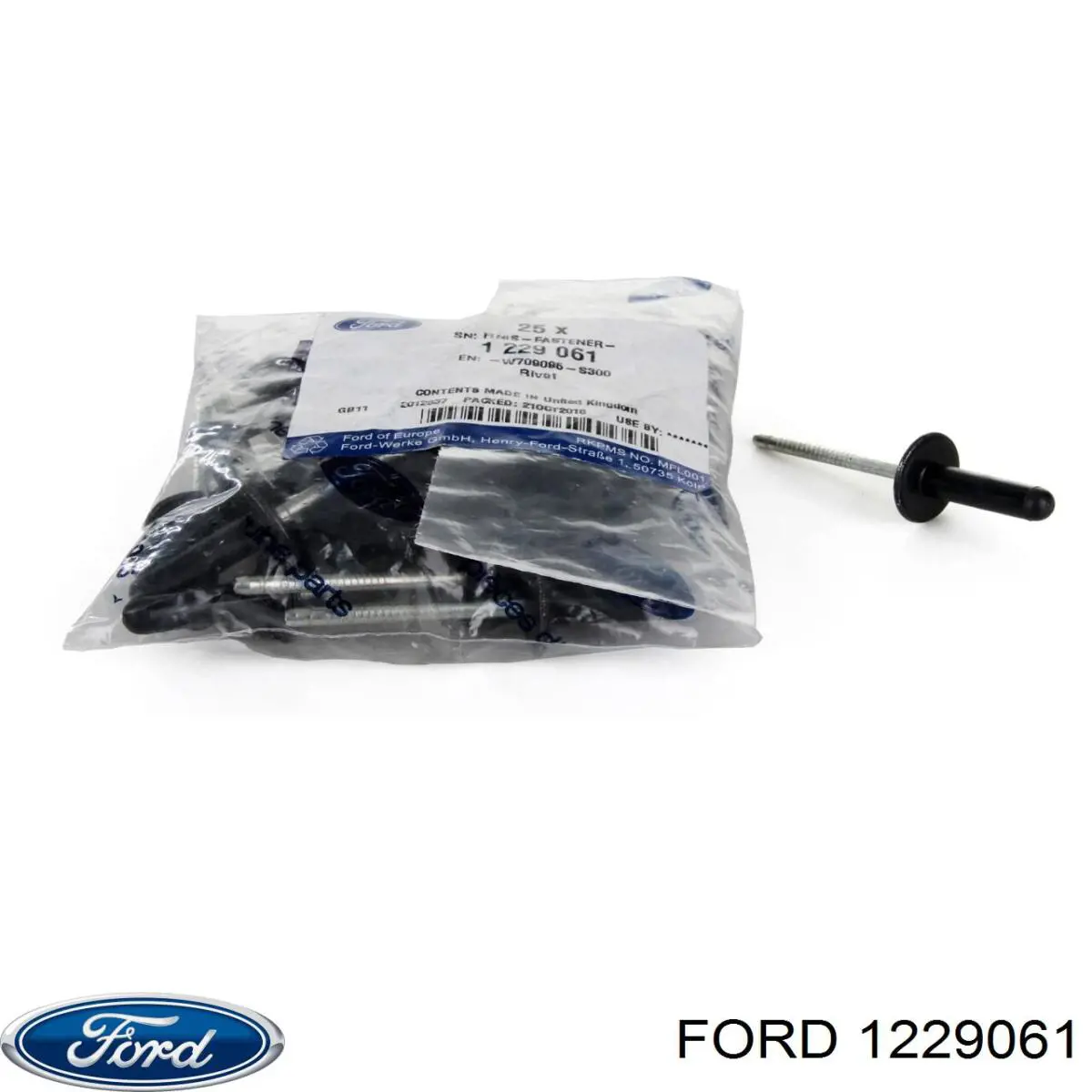 1229061 Ford braçadeira (cápsula de fixação de moldura da porta)