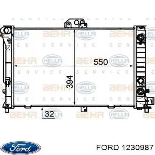 Радиатор охлаждения Ford 1230987