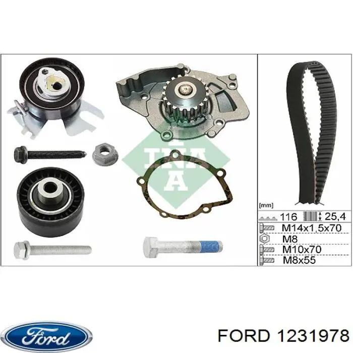 Обводной ролик ремня ГРМ Ford 1231978 цена, от 13.86 USD