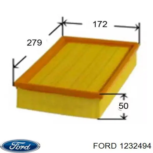 Воздушный фильтр 1232494 Ford