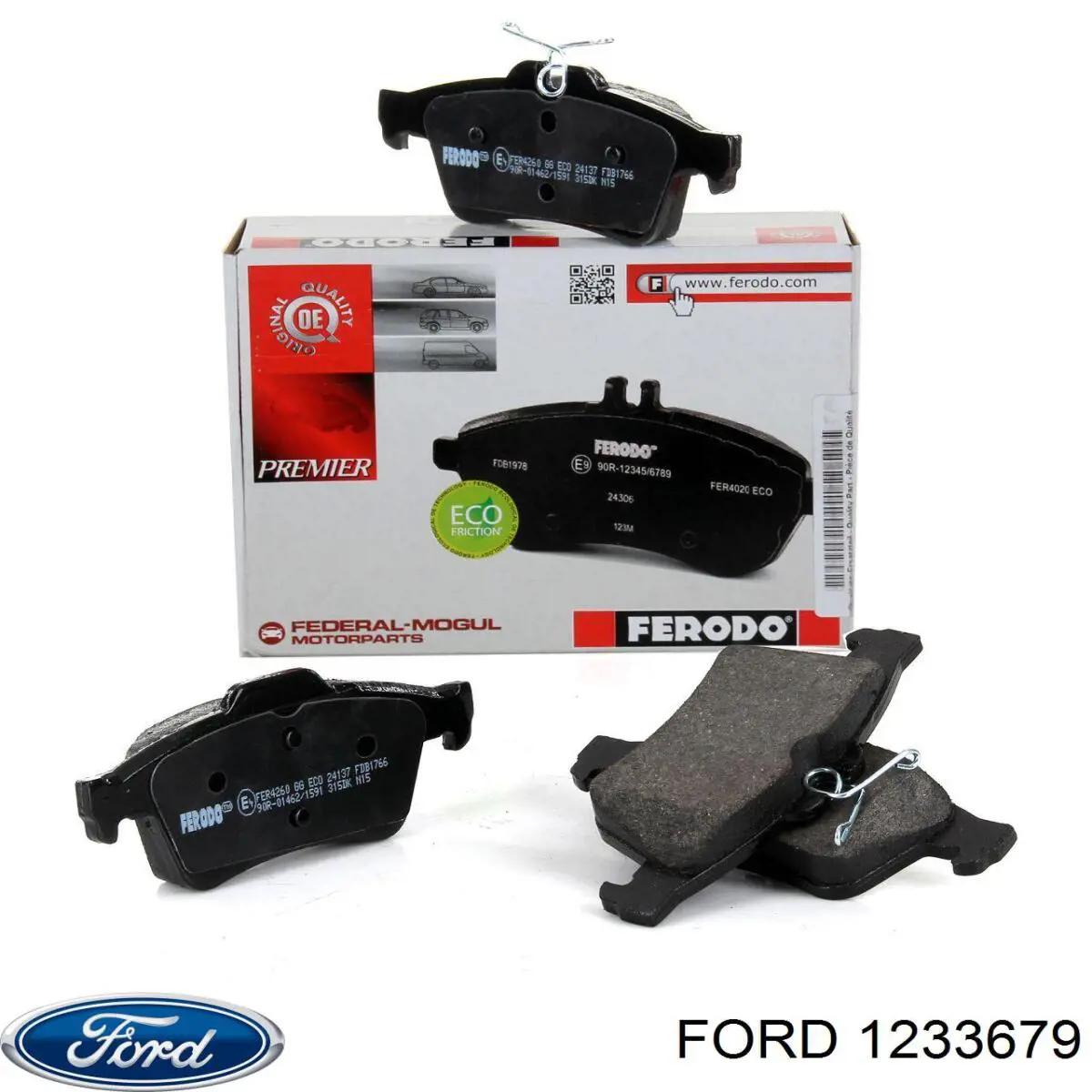 Задние тормозные колодки 1233679 Ford