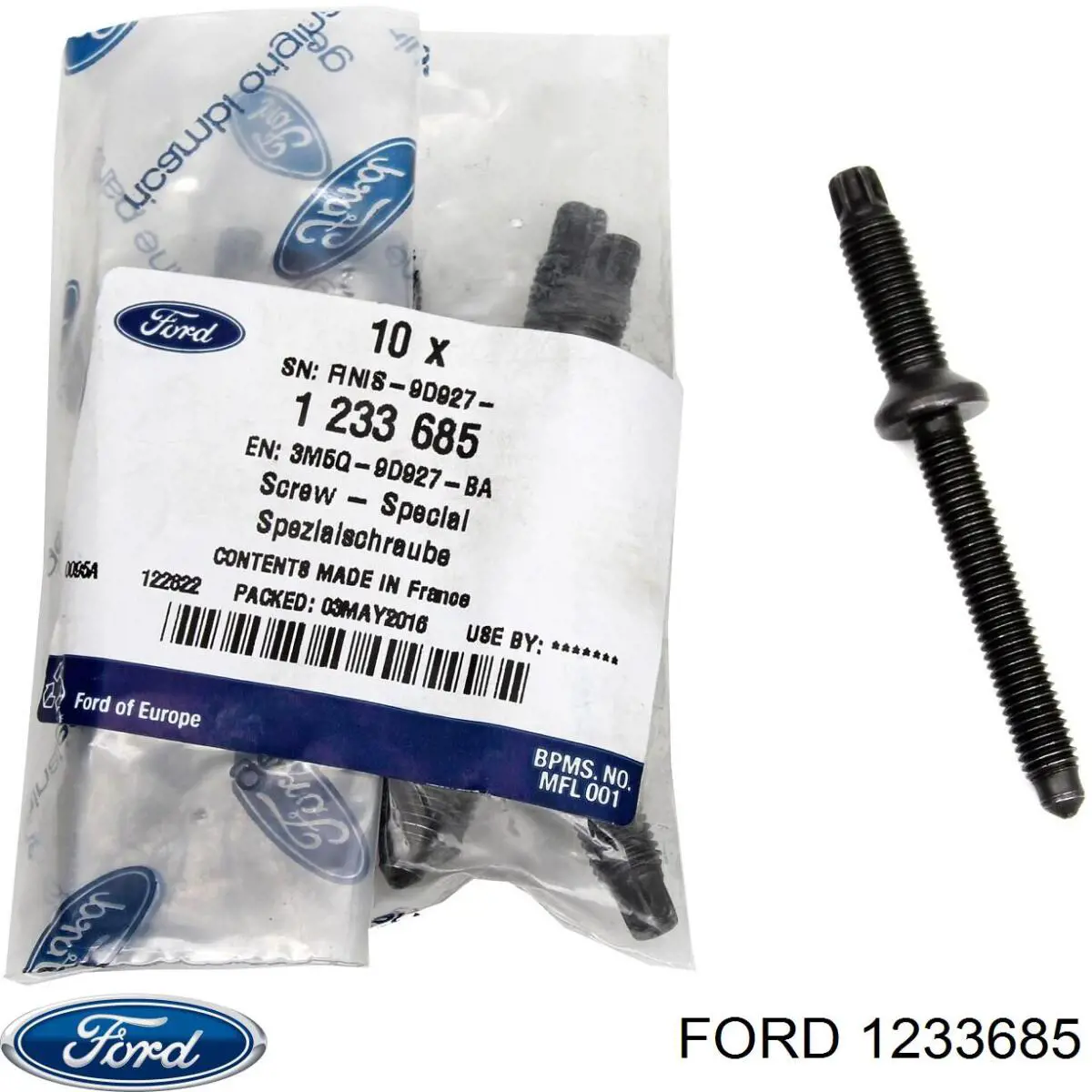 1233685 Ford parafuso de fixação do injetor