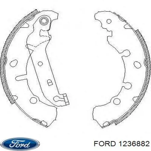 1236882 Ford sapatas do freio traseiras de tambor