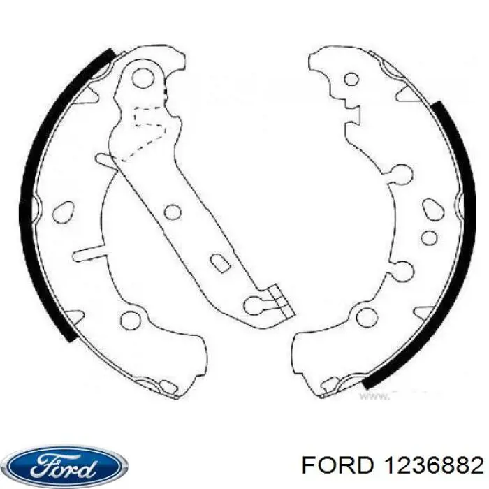 Задние барабанные колодки 1236882 Ford