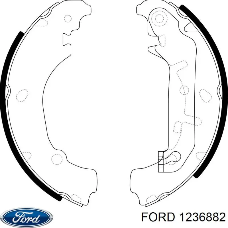 Барабанные колодки Ford 1236882