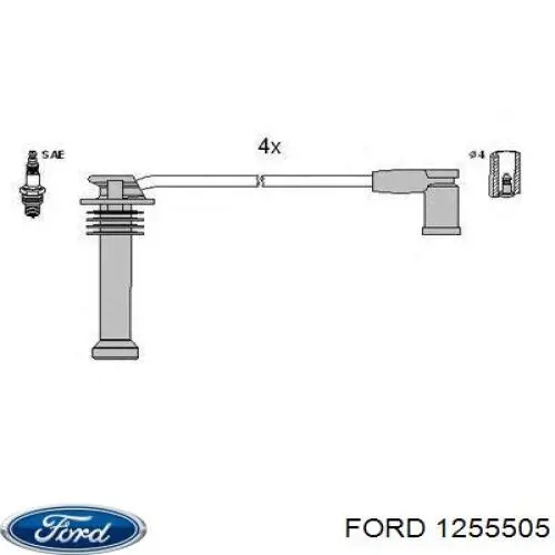 Провод высоковольтный, цилиндр №2 1255505 Ford