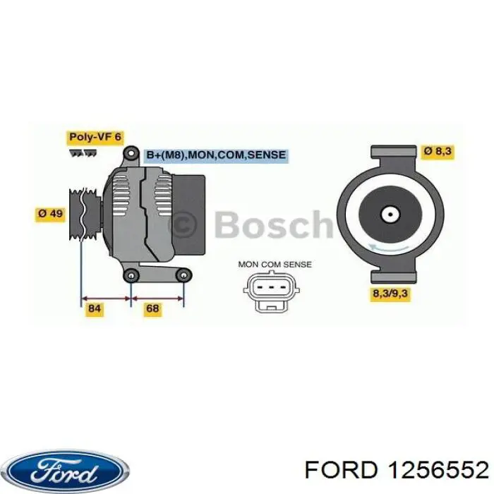 Генератор 1256552 Ford