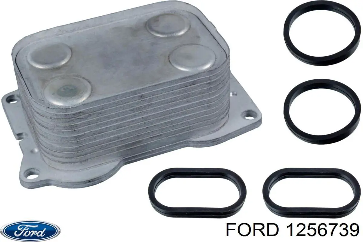 1256739 Ford радиатор масляный (холодильник, под фильтром)