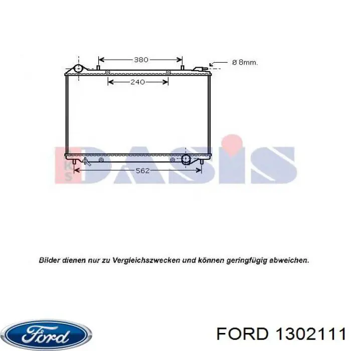 1302111 Ford стекло-форточка двери передней левой