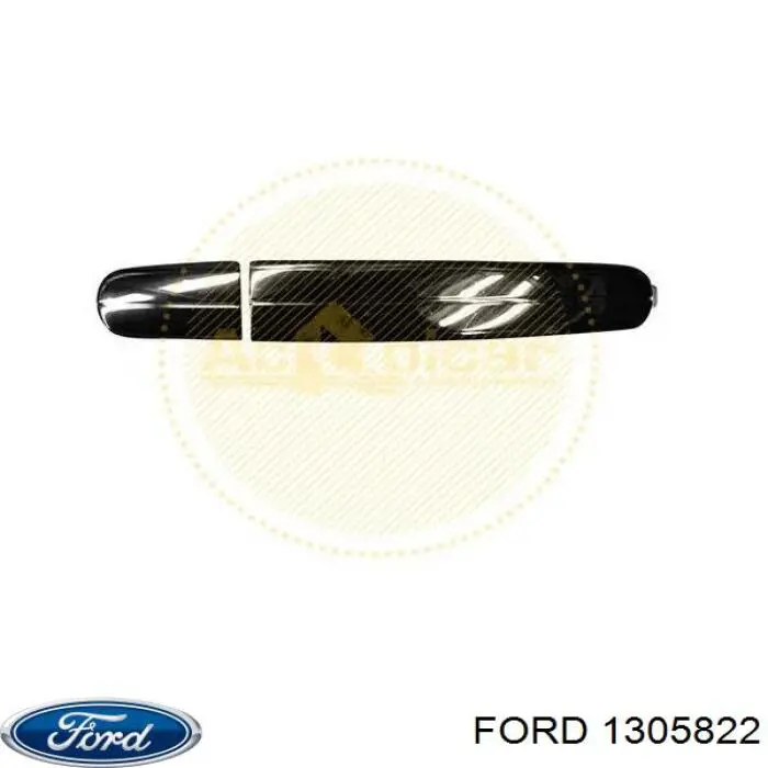 1252259 Ford maçaneta dianteira esquerda externa da porta