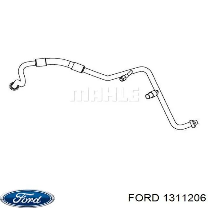 Шланг кондиционера, от радиатора к осушителю 1742126 Ford