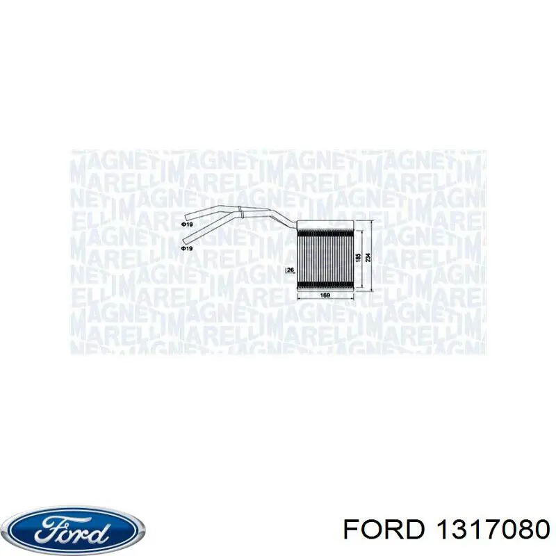 1317080 Ford Радиатор отопителя салона