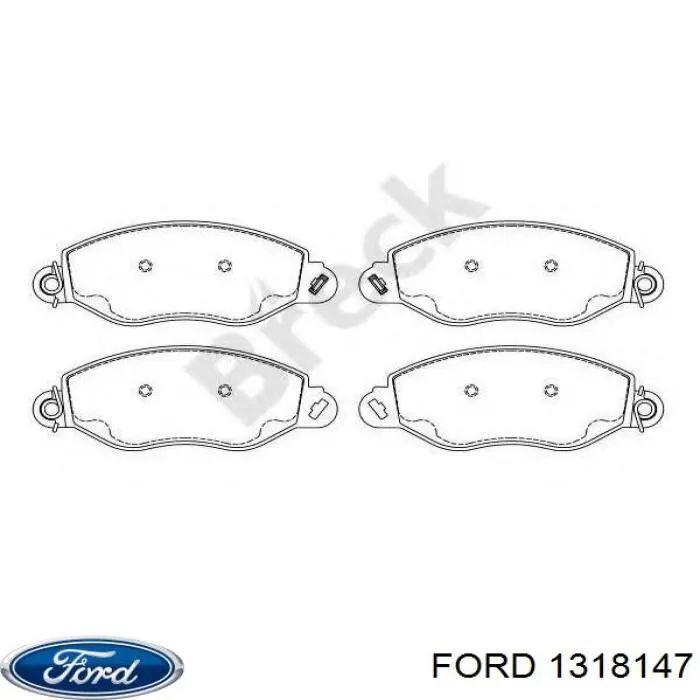 Купить 1318147 Ford Колодки тормозные