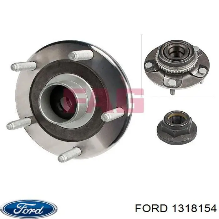 Купить 1318154 Ford Задняя шпиндель