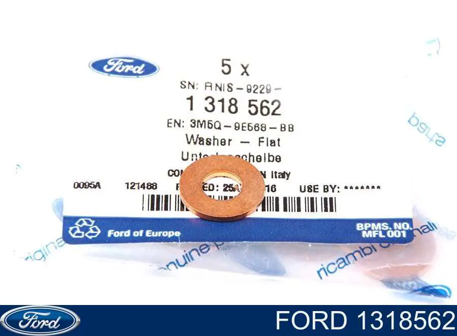 Compre 1318562 Ford Anel (arruela) do injetor de ajuste
