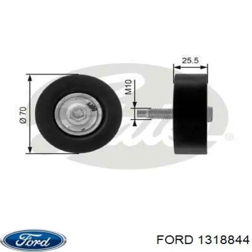 Паразитный ролик приводного ремня Ford 1318844 цена, от 14.74 USD