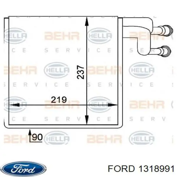 Радиатор испарителя кондиционера Ford 1318991 цена, от 71.75 USD