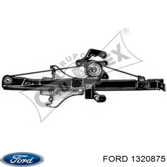 1320875 Ford mecanismo de acionamento de vidro da porta traseira esquerda