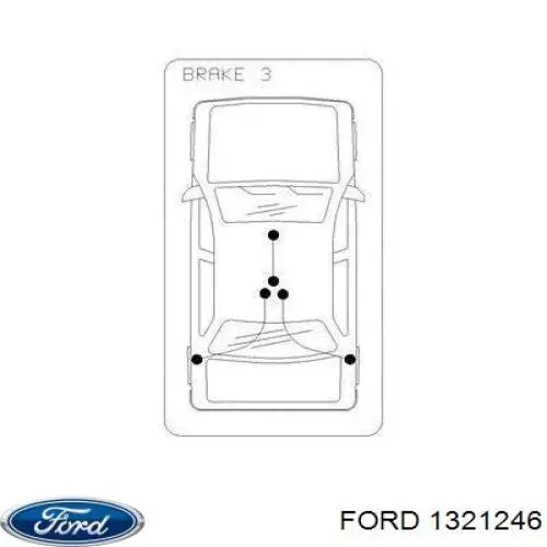 Трос ручного тормоза передний Ford 1321246 цена, от 6.28 USD