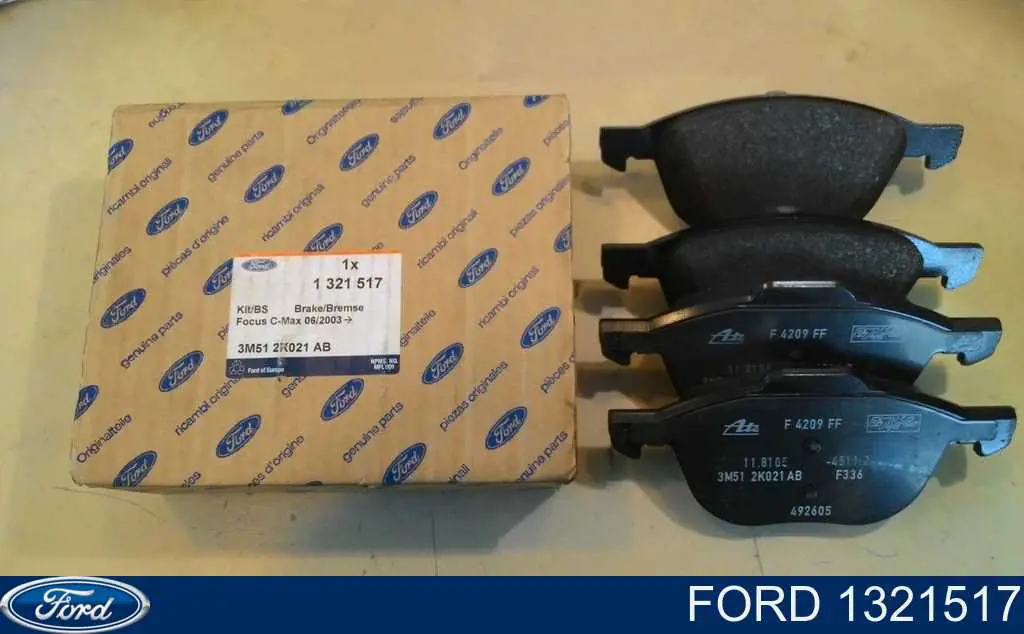 1321517 Ford колодки тормозные передние дисковые