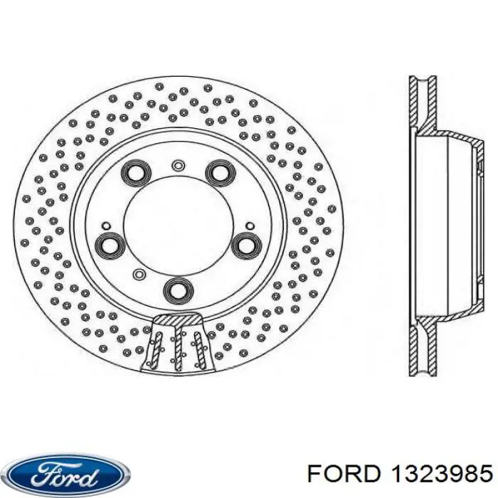1335234 Ford consola central do pára-choque traseiro