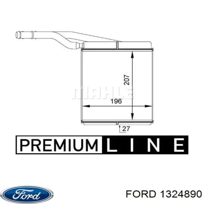 Радиатор печки 1324890 Ford