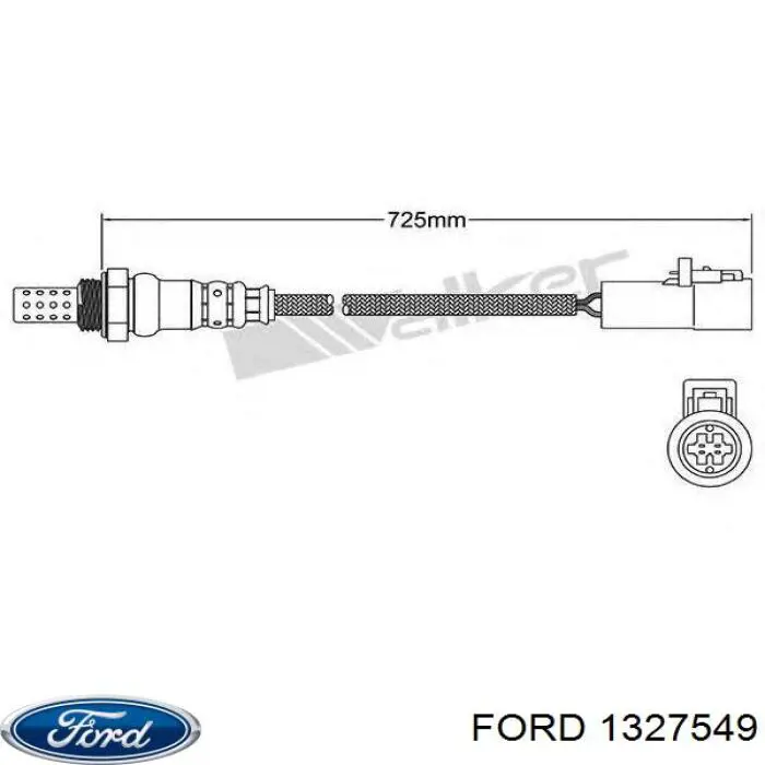 Лямбда-зонд, датчик кислорода после катализатора левый 1327549 Ford