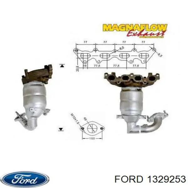 Купить 1329222 Ford Преобразователь отработавших газов