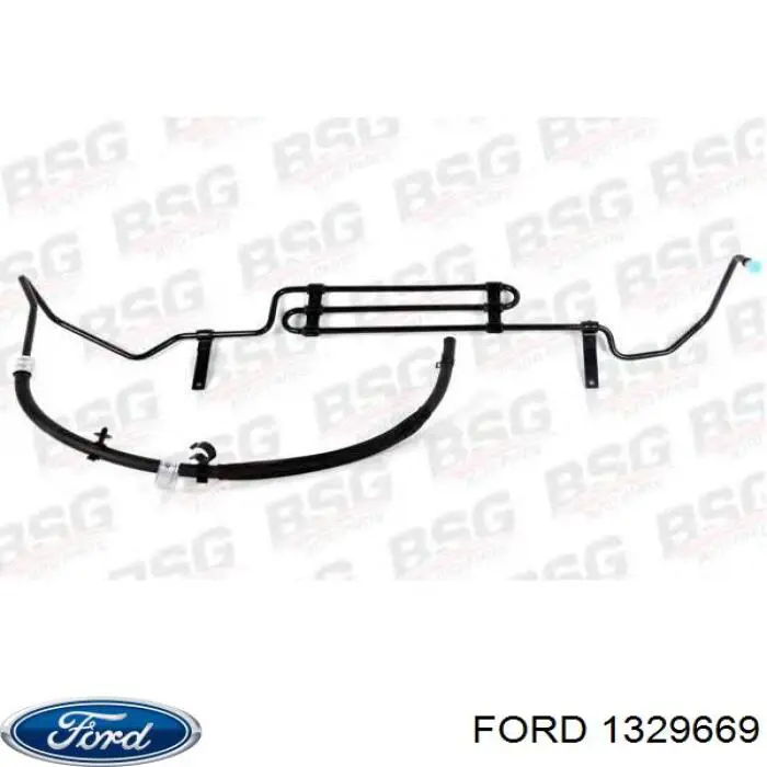 1329669 Ford mangueira da direção hidrâulica assistida de pressão baixa, desde a cremalheira (do mecanismo até o tanque)