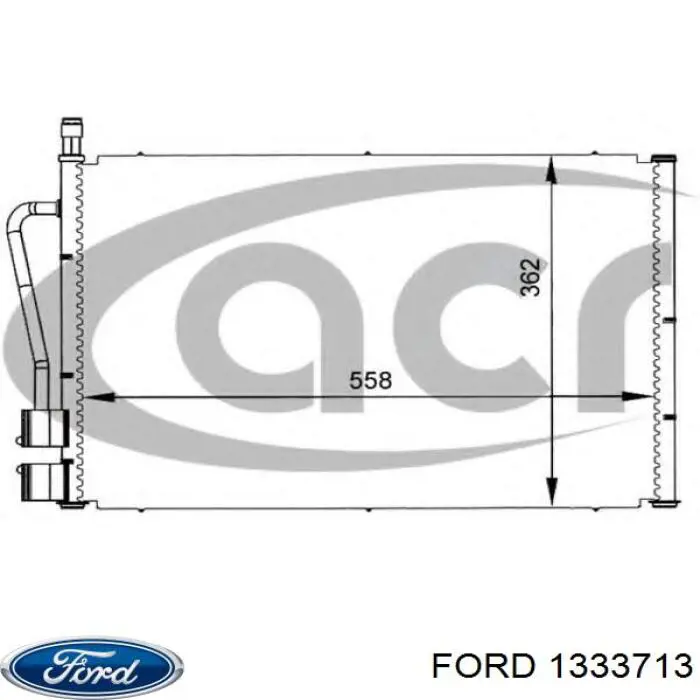 Конденсатор кондиционера Ford 1333713 цена, от 60.18 USD
