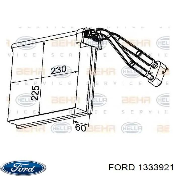 Радиатор испарителя кондиционера Ford 1333921 цена, от 25.34 USD